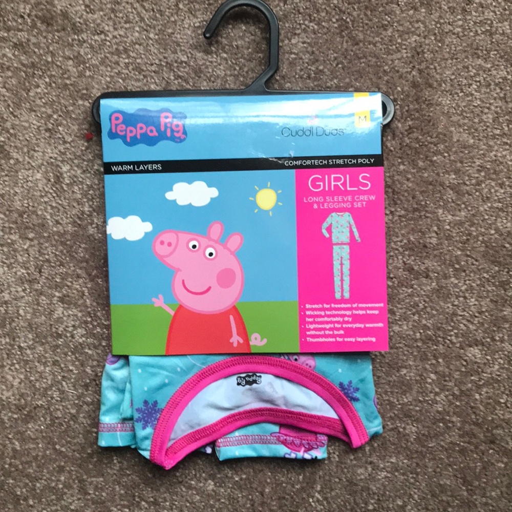 NWT CuddlDuds kids peppa pig